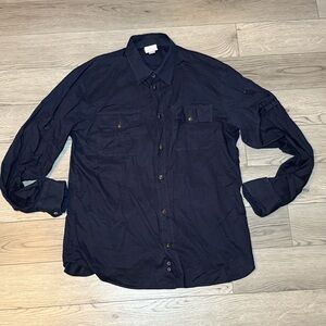 Dolce & Gabanna Dark Blue Italian Long Sleeve Button up Shirt D&G Men's XXL